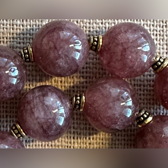 20 inch Lepidolite gemstone bead necklace NWOT - Picture 14 of 16